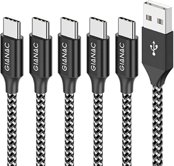 GIANAC Cable USB Tipo C Nylon carga rápida y sincronización